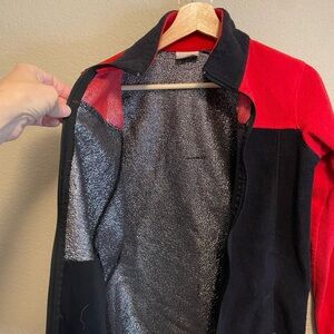Columbia red and black zip up